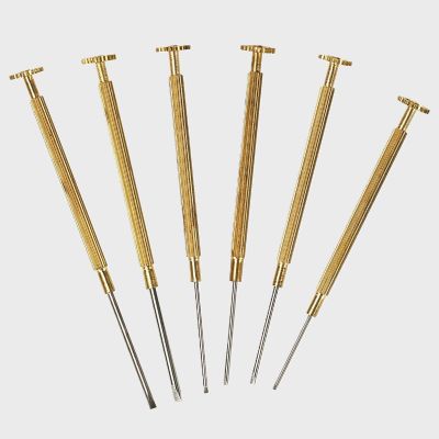 6 tournevis plats précision gold minutia tools