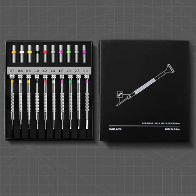 Jeu tournevis plat précision haute qualité tête ronde métal modèle 1