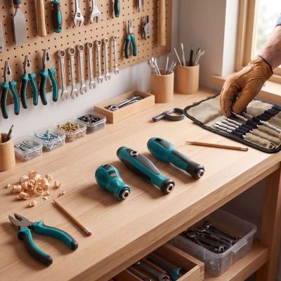 Tournevis 3 poignées avec une trousse de 7 embouts  interchangeables
