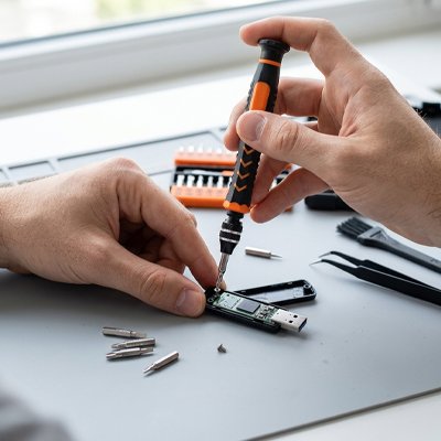 Tournevis de précision aide au démontage de clé USB
