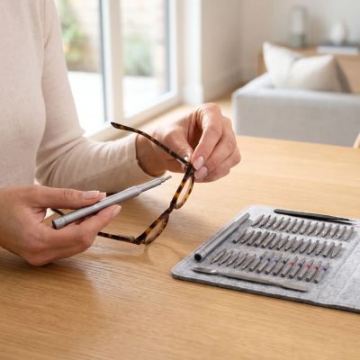 Tournevis de précision tout_en_un maman réparant une lunette