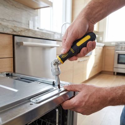Tournevis Flexi Angle pratique pour fixer une plaque métallique de machine