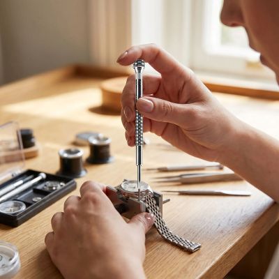 tournevis plat précision bracelet montre femme tête ronde minutia 2