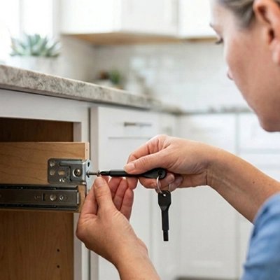 Tournevis porte clé pratique pour meuble à coulisse