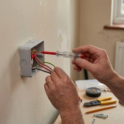 Tournevis testeur plat pour les réparations de prise électrique maison 